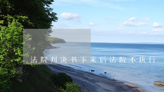 法院判决书下来后法院不执行 法院判决书下来后法院不执行