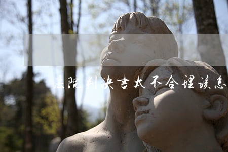 法院判决书太不合理该怎么办 法院判决书太不合理该怎么办