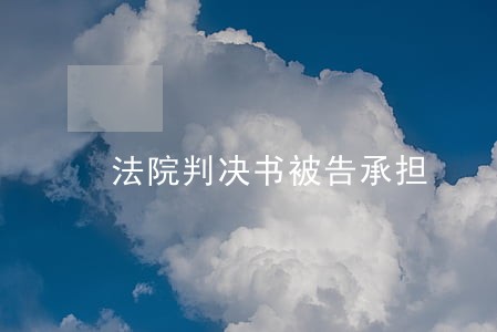 法院判决书被告承担 法院判决书被告承担