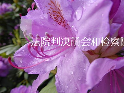 法院判决前会和检察院沟通吗 法院判决前会和检察院沟通吗