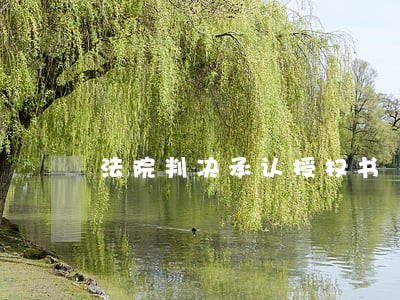 法院判决承认授权书 法院判决承认授权书