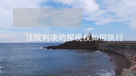 法院判决的探视权如何执行