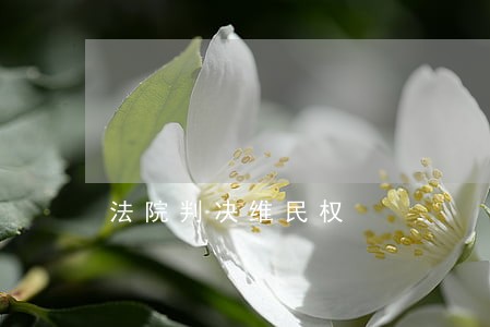 法院判决维民权 法院判决维民权