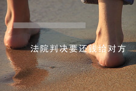 法院判决要还钱给对方 法院判决要还钱给对方