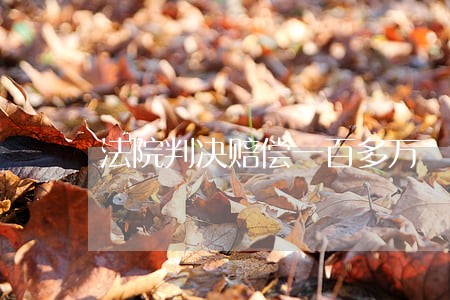法院判决赔偿一百多万 法院判决赔偿一百多万