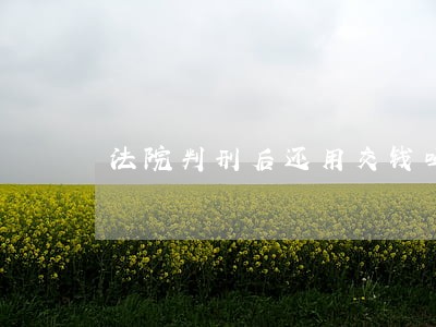 法院判刑后还用交钱吗 法院判刑后还用交钱吗