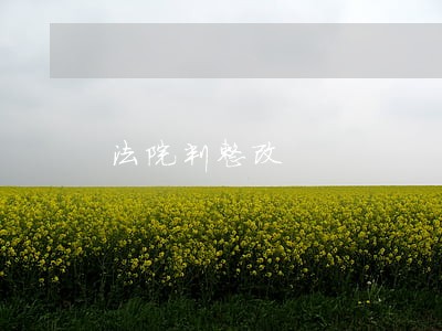 法院判整改 法院判整改