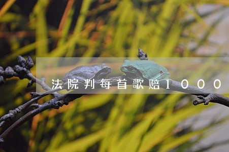 法院判每首歌赔1000元 法院判每首歌赔1000元
