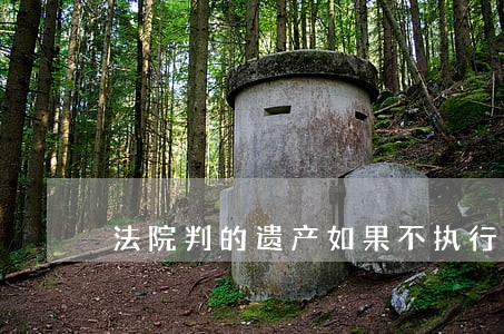 法院判的遗产如果不执行怎么办 法院判的遗产如果不执行怎么办