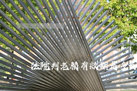 法院判老赖有效期是多长时间