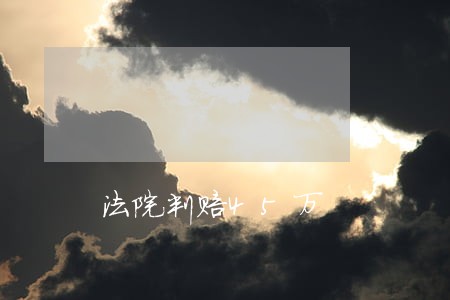 法院判赔45万