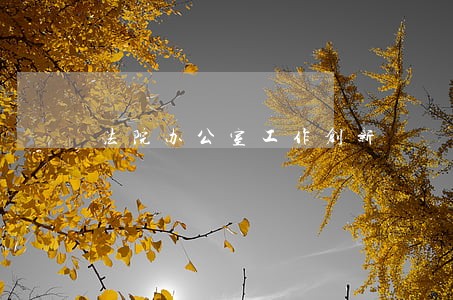 法院办公室工作创新 法院办公室工作创新