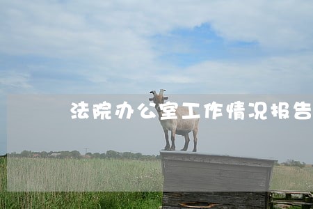 法院办公室工作情况报告 法院办公室工作情况报告