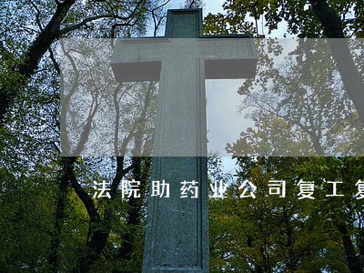 法院助药业公司复工复产 法院助药业公司复工复产