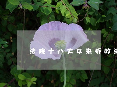 法院十八大以来抓政法队伍建设