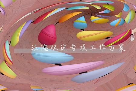 法院双进专项工作方案 法院双进专项工作方案