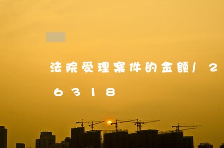 法院受理案件的金额/2023031336318