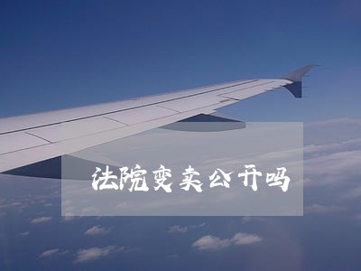 法院变卖公开吗 法院变卖公开吗