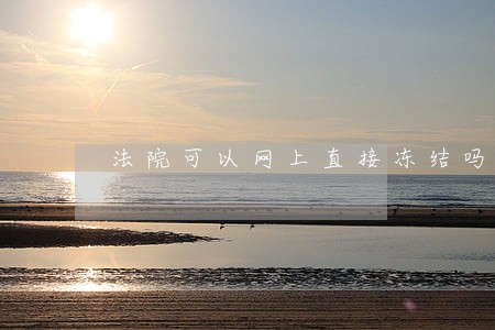 法院可以网上直接冻结吗 法院可以网上直接冻结吗