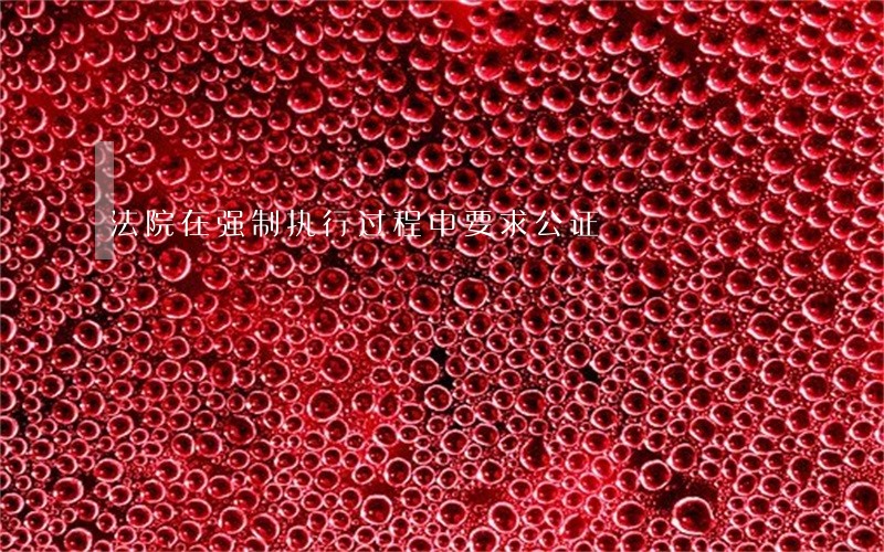 法院在强制执行过程中要求公证 法院在强制执行过程中要求公证