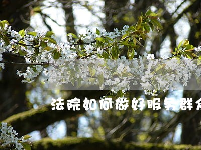 法院如何做好服务群众工作汇报 法院如何做好服务群众工作汇报