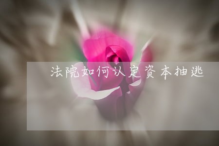 法院如何认定资本抽逃