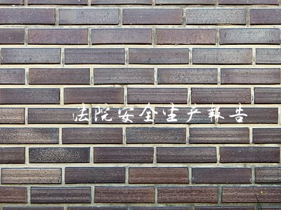 法院安全生产报告 法院安全生产报告