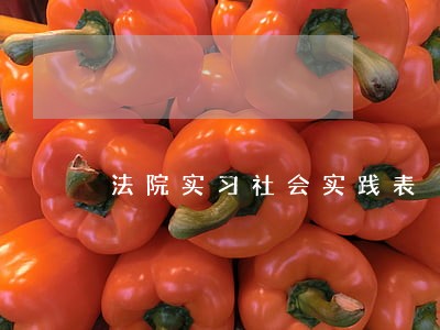 法院实习社会实践表 法院实习社会实践表
