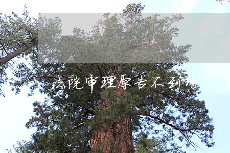法院审理原告不到场