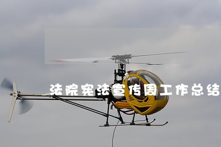 法院宪法宣传周工作总结 法院宪法宣传周工作总结