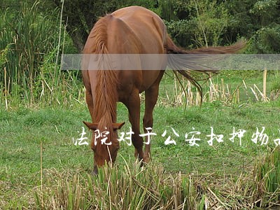 法院对于公安扣押物品的处理