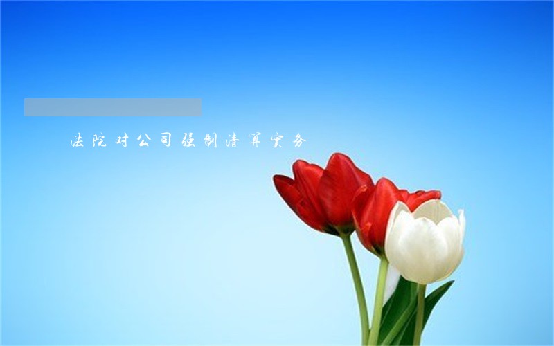 法院对公司强制清算实务