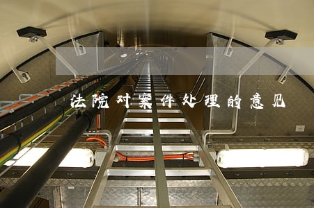 法院对案件处理的意见 法院对案件处理的意见