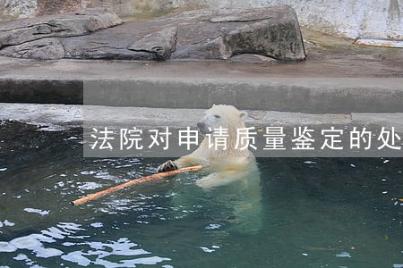 法院对申请质量鉴定的处理方式