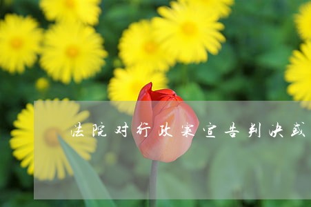 法院对行政案宣告判决或裁定前 法院对行政案宣告判决或裁定前
