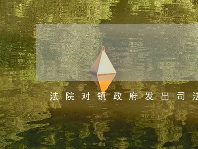法院对镇政府发出司法建议书
