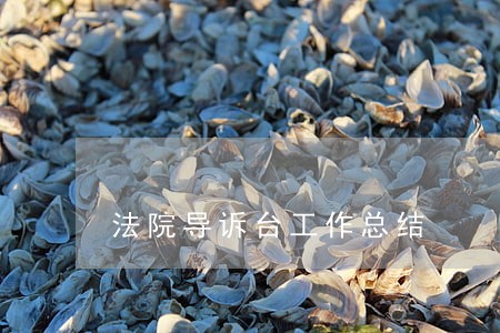 法院导诉台工作总结 法院导诉台工作总结