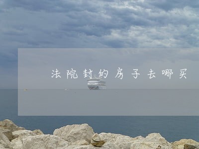 法院封的房子去哪买 法院封的房子去哪买