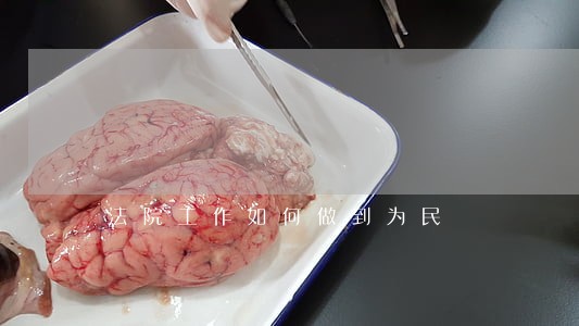 法院工作如何做到为民