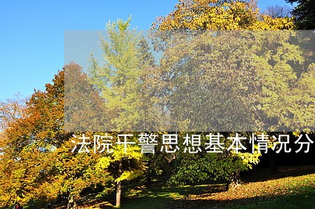 法院干警思想基本情况分析 法院干警思想基本情况分析