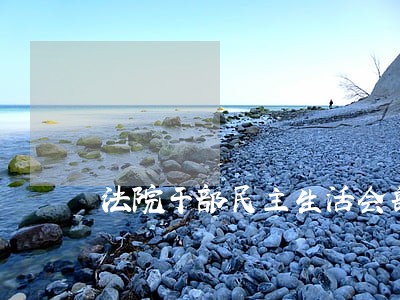 法院干部民主生活会剖析材料