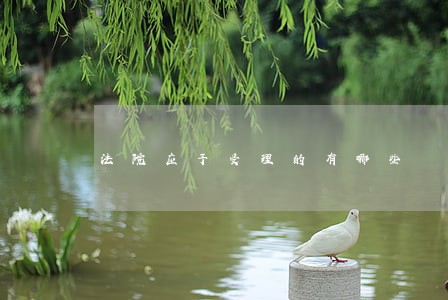 法院应予受理的有哪些 法院应予受理的有哪些