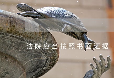 法院应当按照书面证据 法院应当按照书面证据