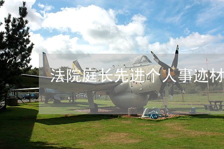 法院庭长先进个人事迹材料