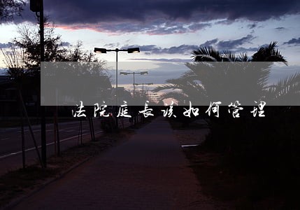 法院庭长该如何管理