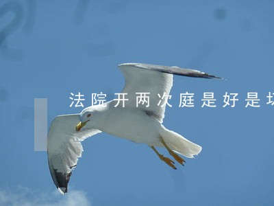 法院开两次庭是好是坏 法院开两次庭是好是坏