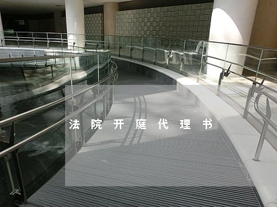 法院开庭代理书