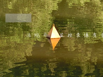 法院开庭监控录像有录音功能吗