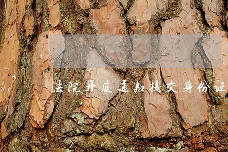 法院开庭通知提交身份证复印件 法院开庭通知提交身份证复印件