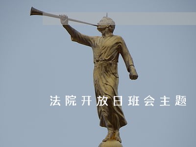 法院开放日班会主题